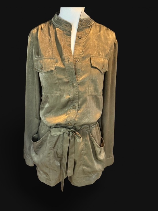 MAAC Pants - MAAC Olive Utility Drawstring/ long ties and zipper Romper silky material size s
